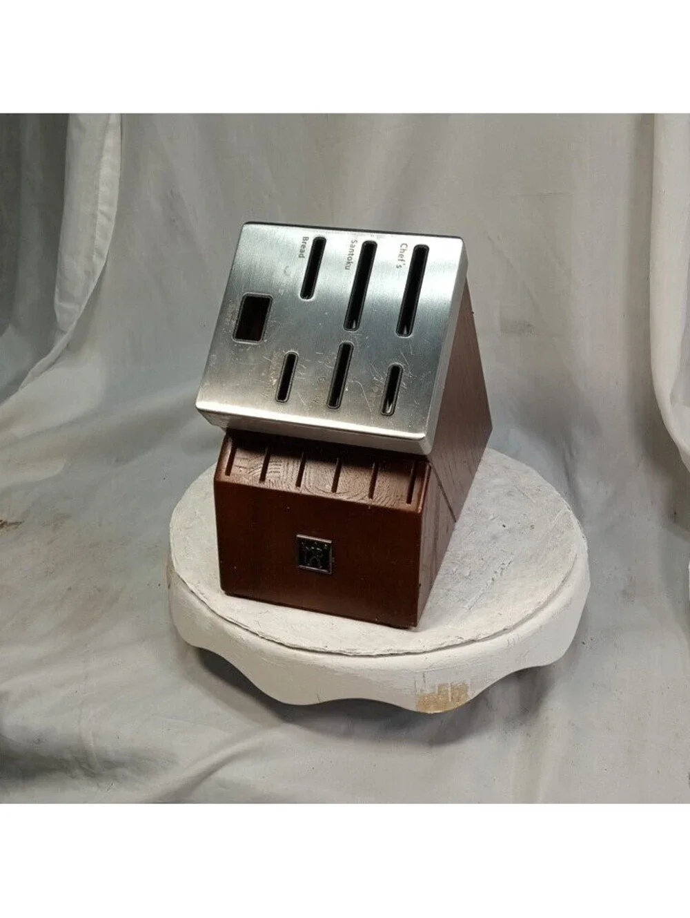 J.A. Henckels Definition Self-Sharpening 13-Slot Wood Knife Block Storage Only